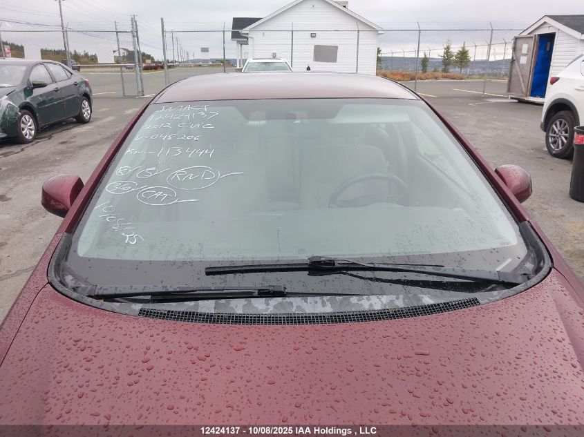 2012 Honda Civic Lx VIN: 2HGFB2F40CH048206 Lot: 12424137