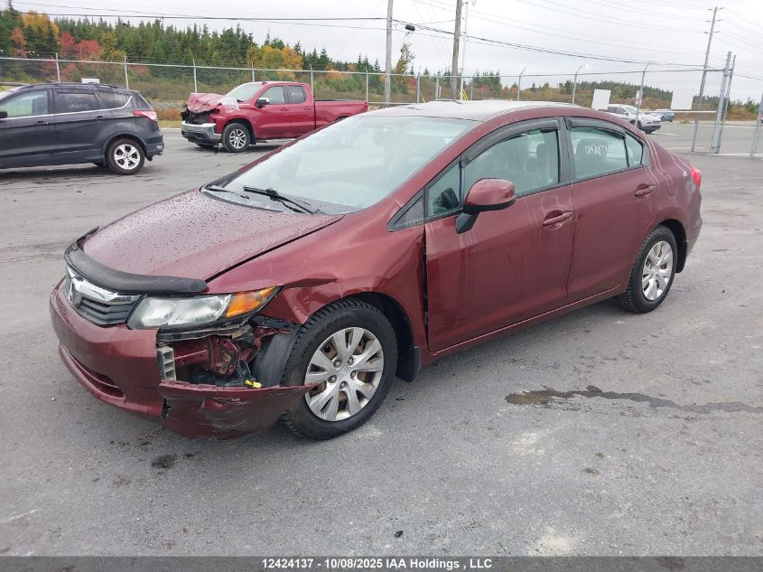 2012 Honda Civic Lx VIN: 2HGFB2F40CH048206 Lot: 12424137