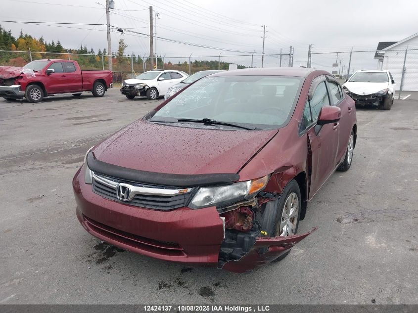 2012 Honda Civic Lx VIN: 2HGFB2F40CH048206 Lot: 12424137