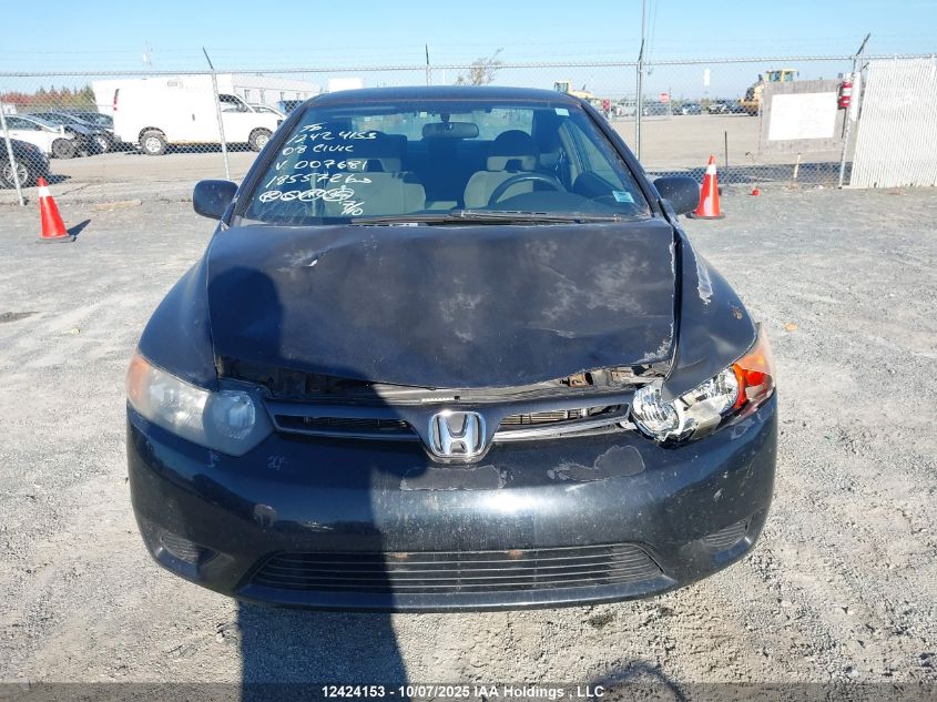 2008 Honda Civic Dx/Dx-A VIN: 2HGFG12228H007681 Lot: 12424153