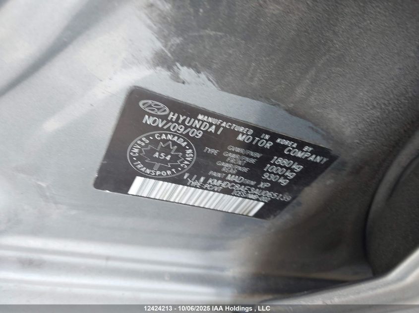 2010 Hyundai Elantra Touring Gls VIN: KMHDC8AE3AU065139 Lot: 12424213