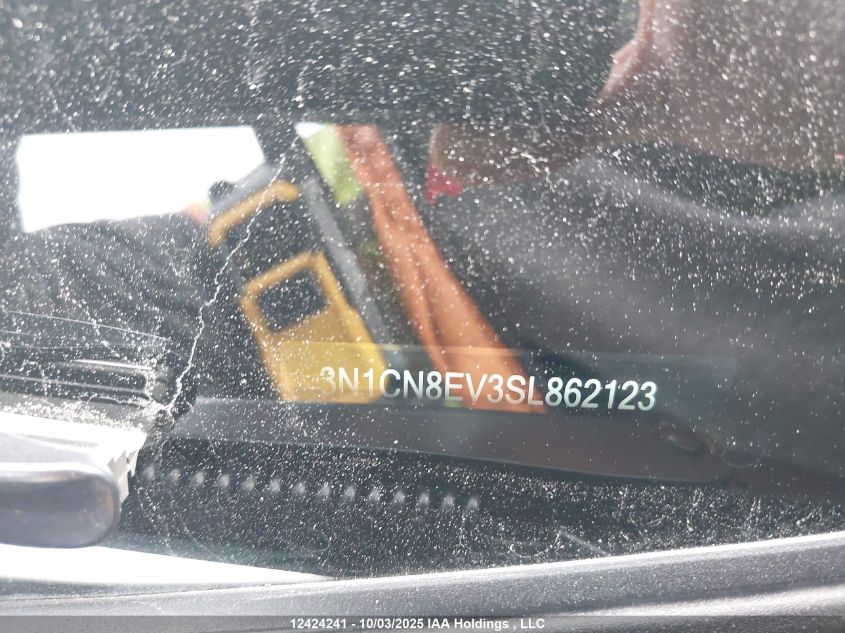 2025 Nissan Versa Sv VIN: 3N1CN8EV3SL862123 Lot: 12424241