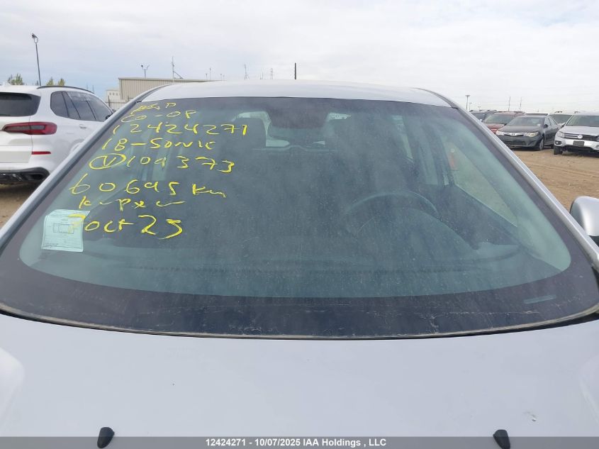 2018 Chevrolet Sonic Lt Auto VIN: 1G1JD6SHXJ4109373 Lot: 12424271