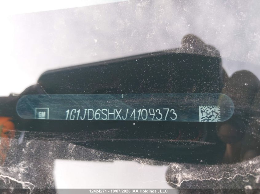 2018 Chevrolet Sonic Lt Auto VIN: 1G1JD6SHXJ4109373 Lot: 12424271