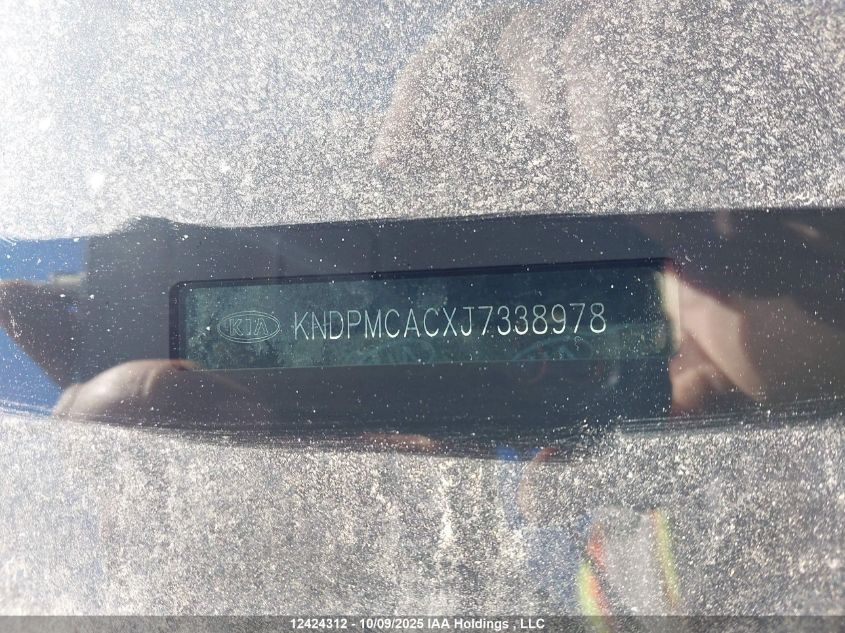 2018 Kia Sportage Lx VIN: KNDPMCACXJ7338978 Lot: 12424312