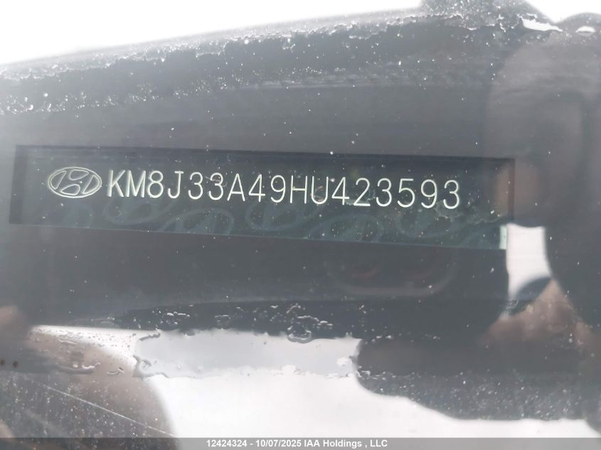 2017 Hyundai Tucson Premium VIN: KM8J33A49HU423593 Lot: 12424324