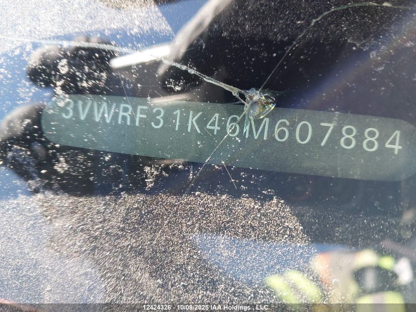 2006 Volkswagen Jetta 2.5 VIN: 3VWRF31K46M607884 Lot: 12424326