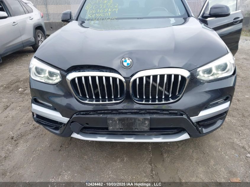 2019 BMW X3 xDrive30I VIN: 5UXTR9C50KLD93922 Lot: 12424462