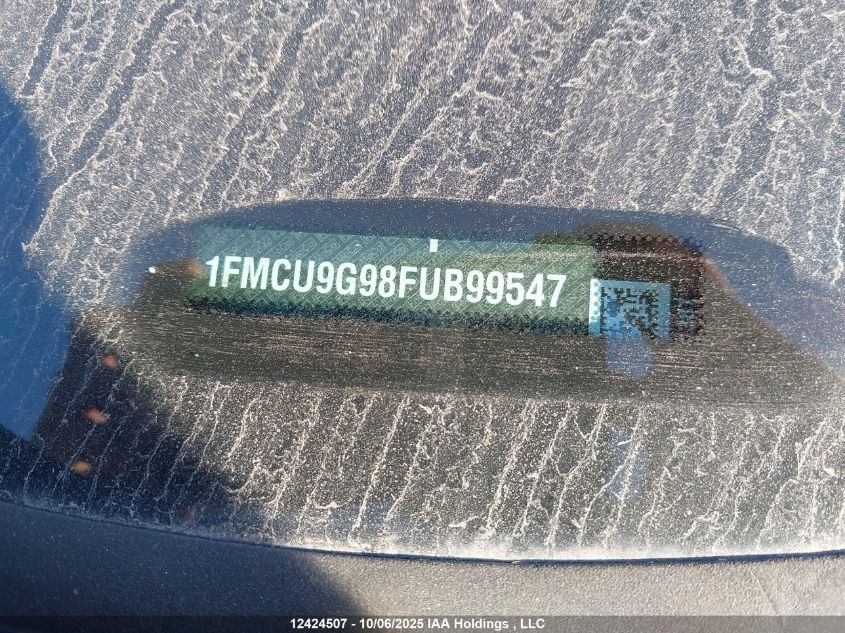 2015 Ford Escape Se VIN: 1FMCU9G98FUB99547 Lot: 12424507