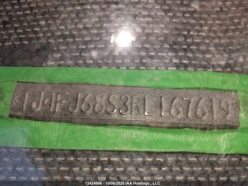 1994 Jeep Cherokee Sport VIN: 1J4FJ68S3RL167619 Lot: 12424586