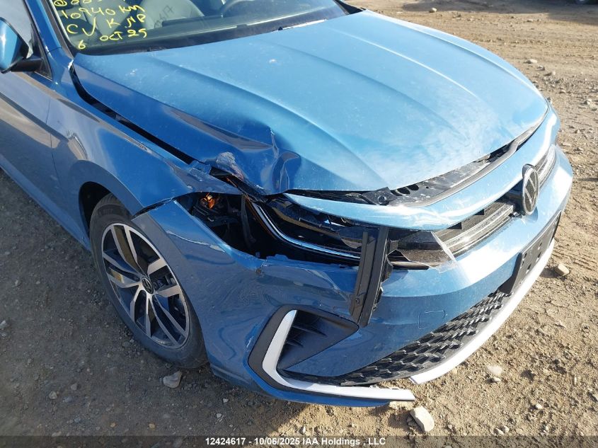 2025 Volkswagen Jetta Se VIN: 3VWEX7BU4SM083410 Lot: 12424617