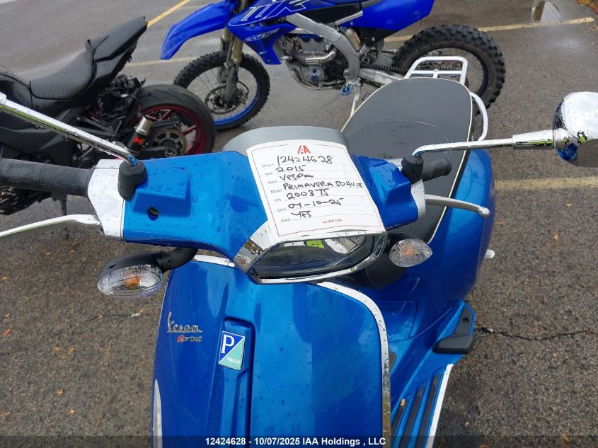 2015 Vespa Primavera 50 4V Ie VIN: ZAPC536B7F5200375 Lot: 12424628