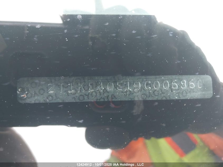 2009 Toyota Matrix Xr VIN: 2T1KE40E19C006860 Lot: 12424912