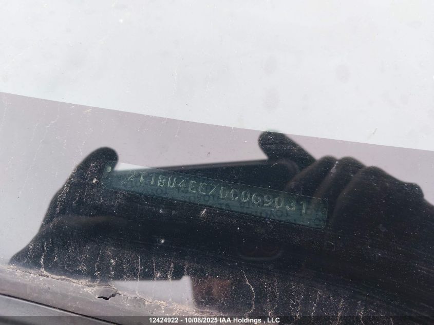 2013 Toyota Corolla Ce VIN: 2T1BU4EE7DC069031 Lot: 12424922