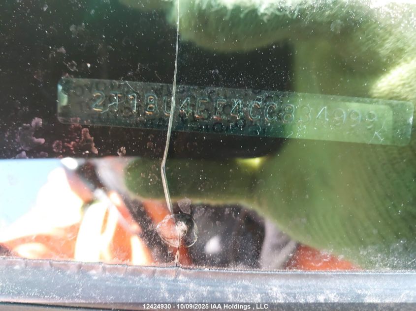 2012 Toyota Corolla Ce VIN: 2T1BU4EE4CC834999 Lot: 12424930