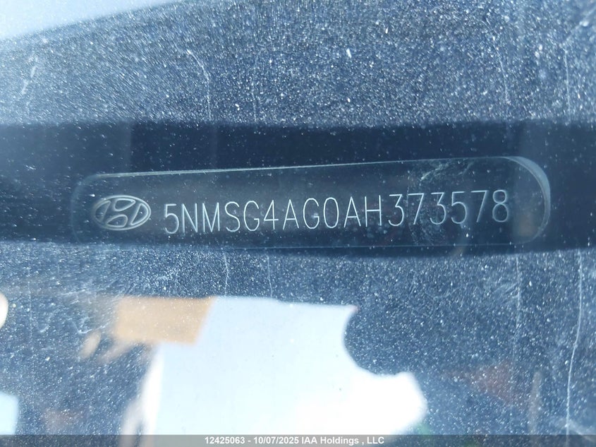 5NMSG4AG0AH373578 2010 HYUNDAI SANTA FE photo no. 17