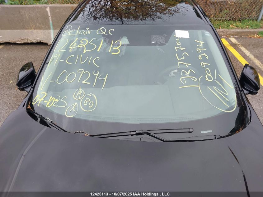 2019 Honda Civic VIN: 2HGFC2F59KH009294 Lot: 12425113