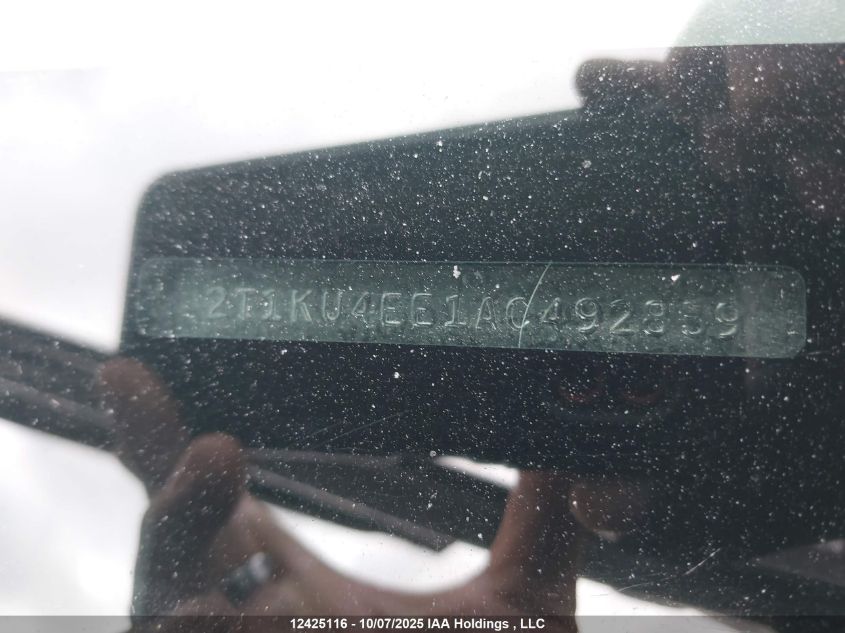 2010 Toyota Corolla Matrix VIN: 2T1KU4EE1AC492859 Lot: 12425116