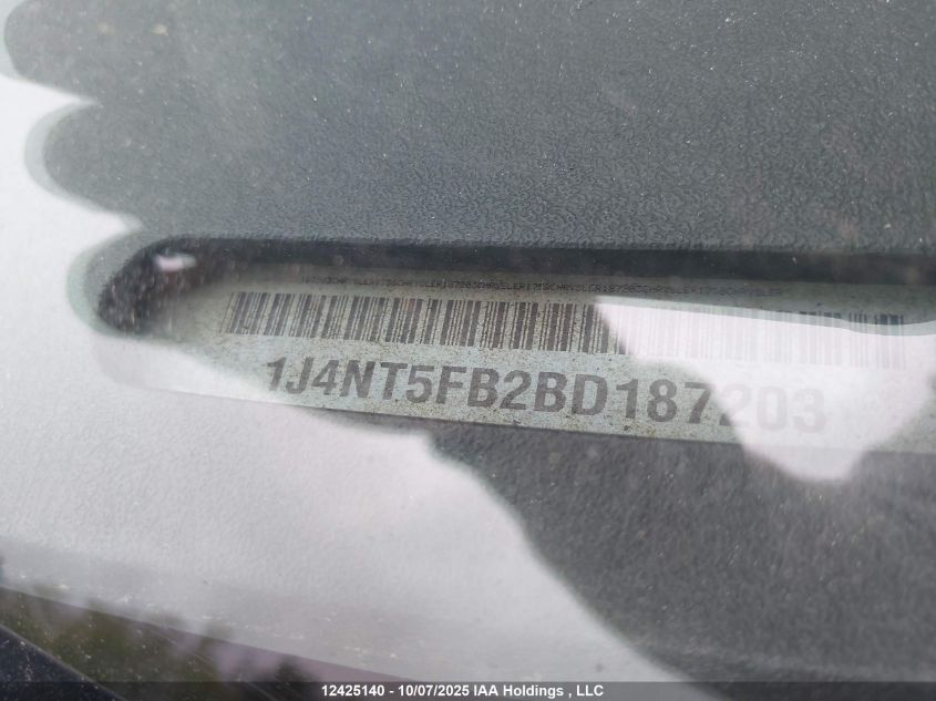 2011 Jeep Compass VIN: 1J4NT5FB2BD187203 Lot: 12425140