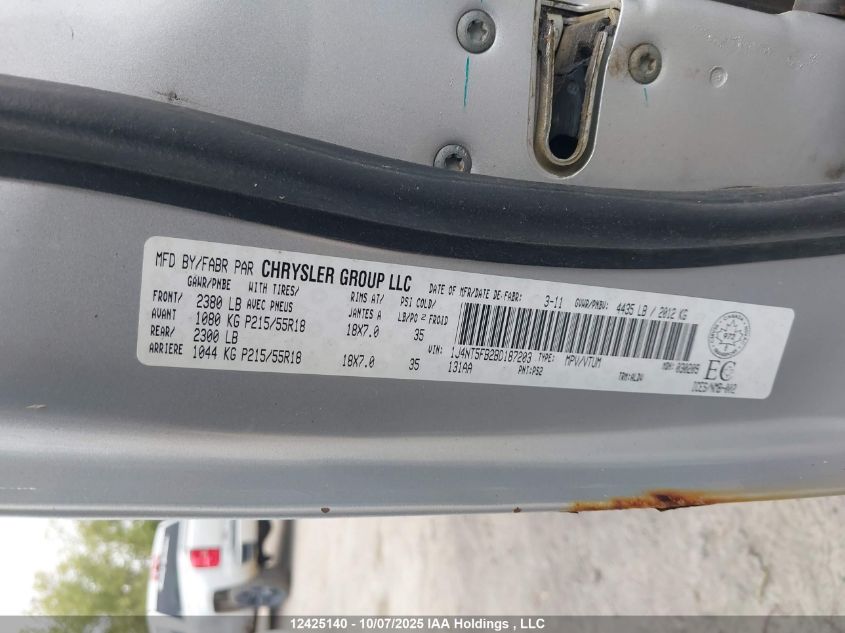 2011 Jeep Compass VIN: 1J4NT5FB2BD187203 Lot: 12425140