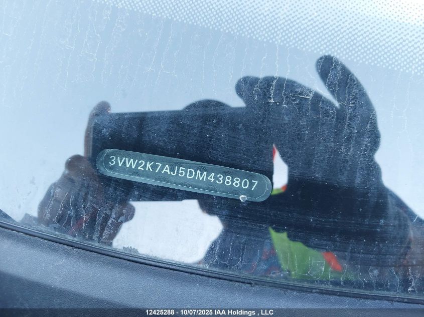 2013 Volkswagen Jetta S VIN: 3VW2K7AJ5DM438807 Lot: 12425288