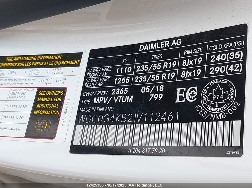 WDC0G4KB2JV112461 2018 MERCEDES-BENZ GLC photo no. 9