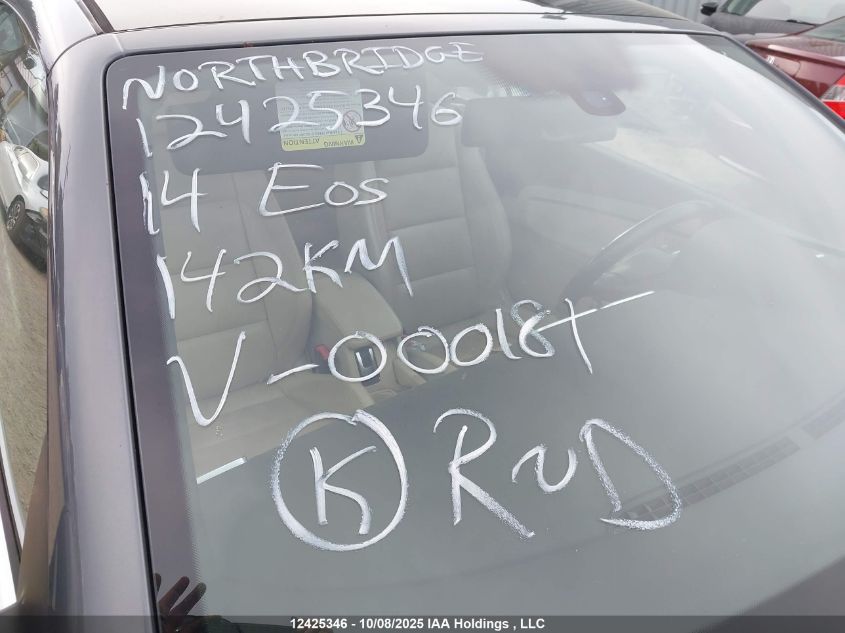 2014 Volkswagen Eos Highline VIN: WVWHD8AH0EV000181 Lot: 12425346