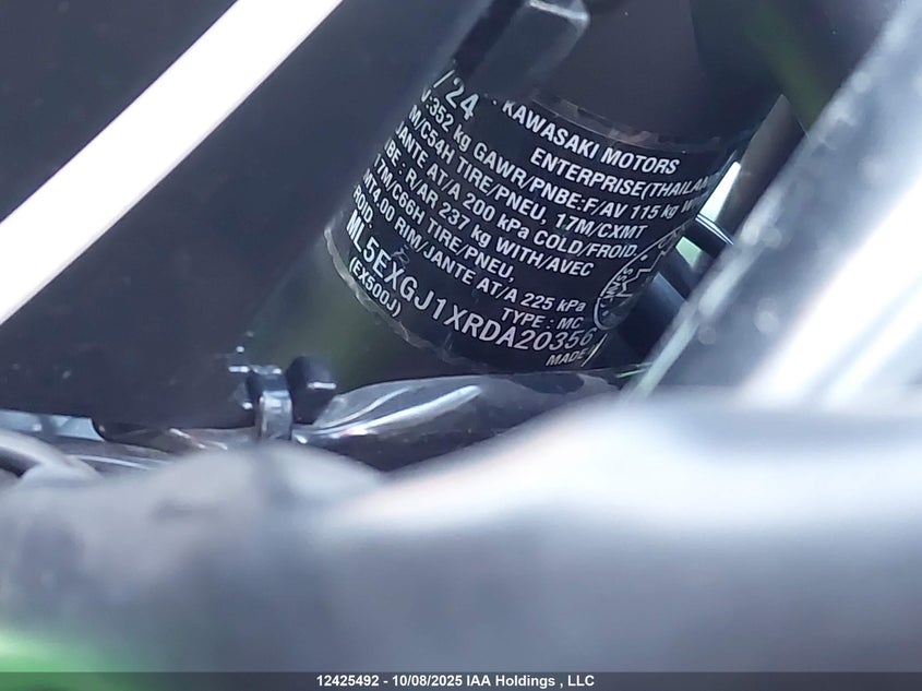 ML5EXGJ1XRDA20356 2024 KAWASAKI NINJA photo no. 10
