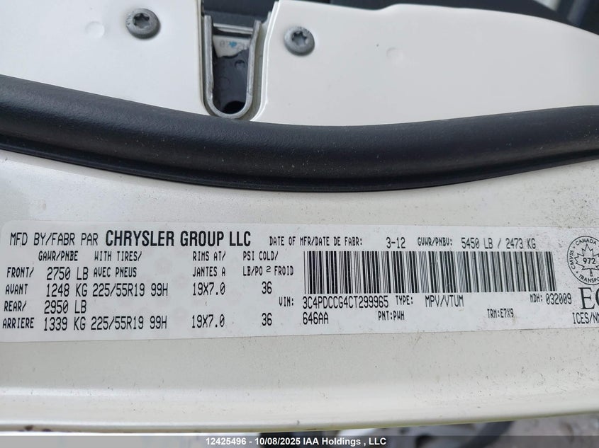 3C4PDCCG4CT299965 2012 DODGE JOURNEY photo no. 18