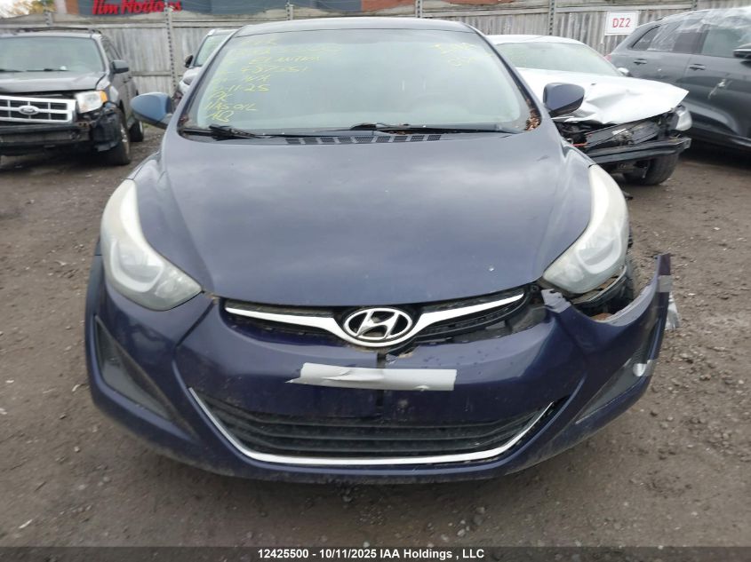 2014 Hyundai Elantra Gl VIN: 5NPDH4AE9EH487351 Lot: 12425500