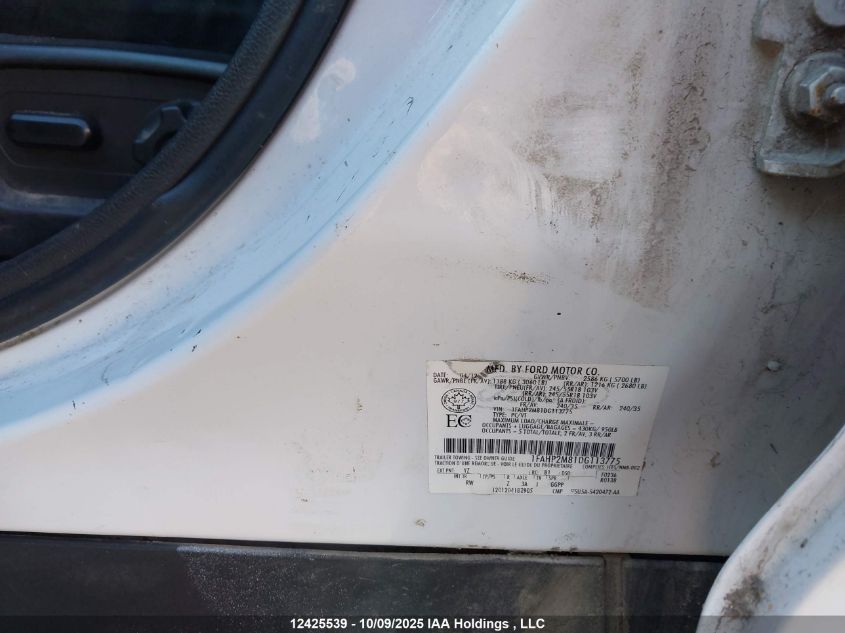 2013 Ford Taurus Police Interceptor VIN: 1FAHP2M81DG113775 Lot: 12425539