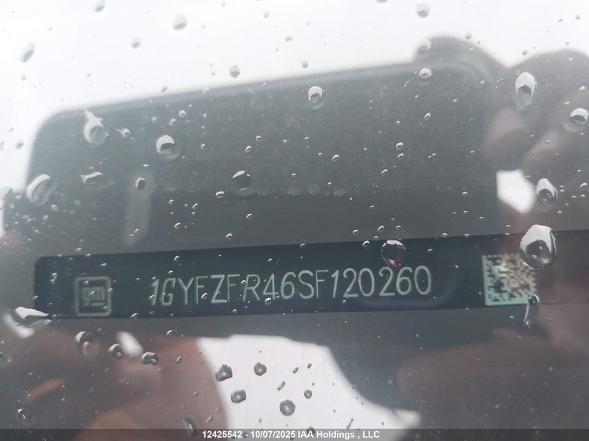 2025 Cadillac Xt4 Sport VIN: 1GYFZFR46SF120260 Lot: 12425542