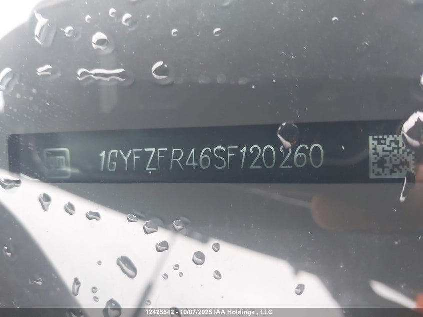 2025 Cadillac Xt4 Sport VIN: 1GYFZFR46SF120260 Lot: 12425542