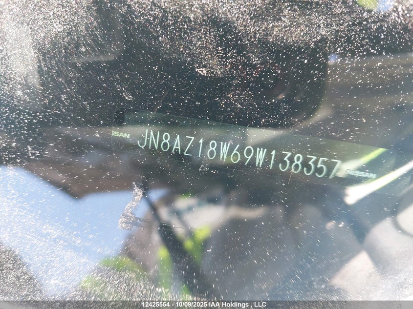 2009 Nissan Murano S/Sl/Le VIN: JN8AZ18W69W138357 Lot: 12425554