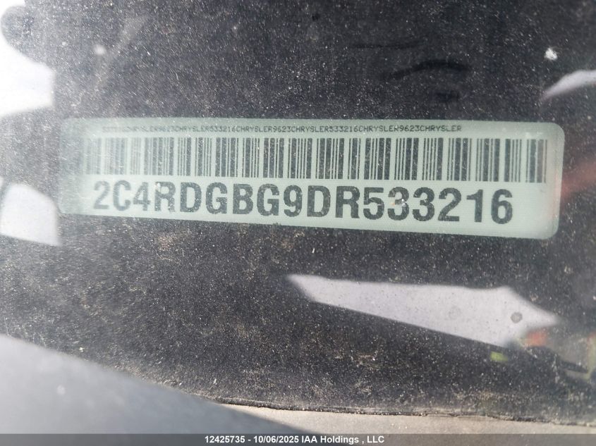 2013 Dodge Grand Caravan Se VIN: 2C4RDGBG9DR533216 Lot: 12425735