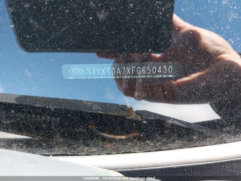 2015 Kia Sorento Lx VIN: 5XYKTDA7XFG650430 Lot: 12425846