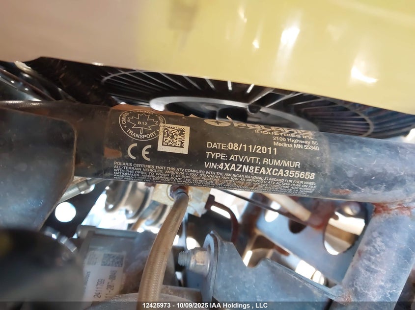 4XAZN8EAXCA355658 2012 POLARIS SPORTSMAN photo no. 9