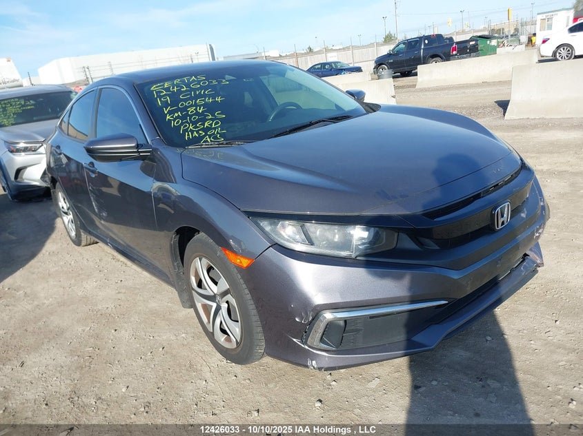 2HGFC2F5XKH001544 2019 Honda Civic Lx auction photo 1