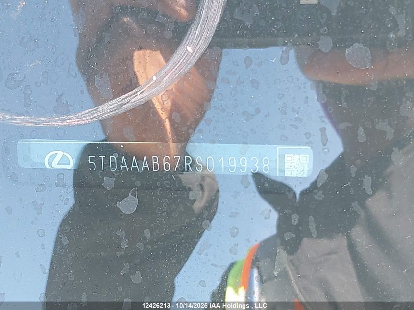 2024 Lexus Tx 350 Base/350 Premium/350 Luxury VIN: 5TDAAAB67RS019938 Lot: 12426213