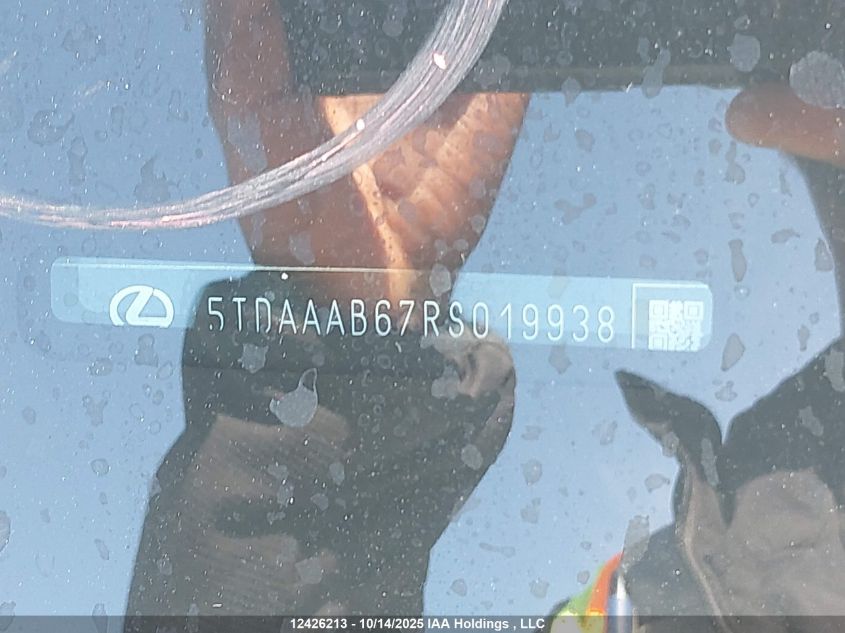 2024 Lexus Tx 350 Base/350 Premium/350 Luxury VIN: 5TDAAAB67RS019938 Lot: 12426213