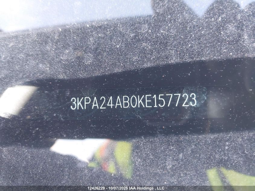 2019 Kia Rio Lx/Lx+ VIN: 3KPA24AB0KE157723 Lot: 12426229