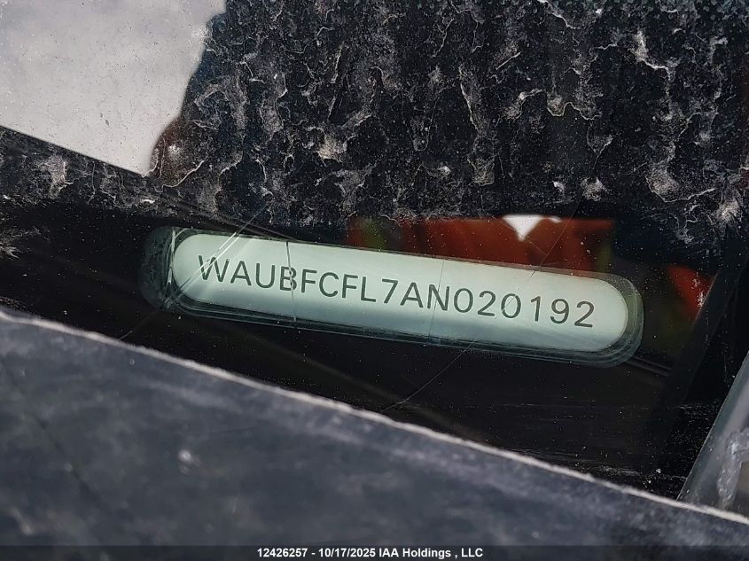 2010 Audi A4 Premium VIN: WAUBFCFL7AN020192 Lot: 12426257