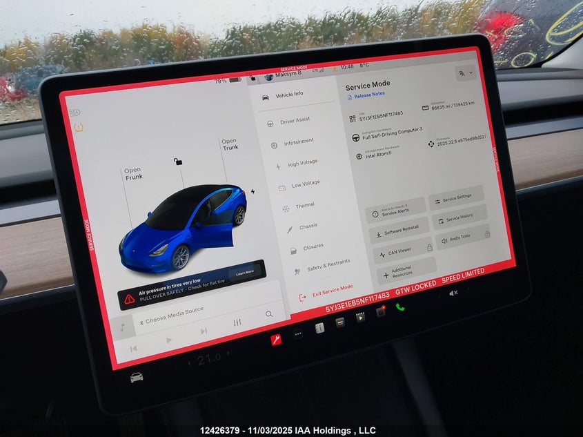5YJ3E1EB5NF117483 2022 TESLA MODEL 3 photo no. 7