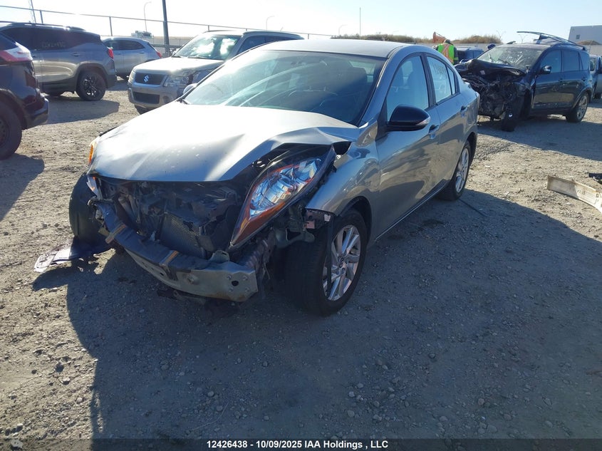 2013 Mazda Mazda3 Gx grey hatchback null JM1BL1UF0D1757727 photo #3