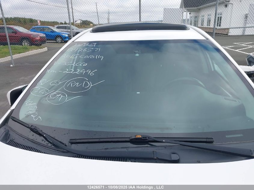 2015 Toyota Corolla S VIN: 2T1BURHE2FC352660 Lot: 12426571