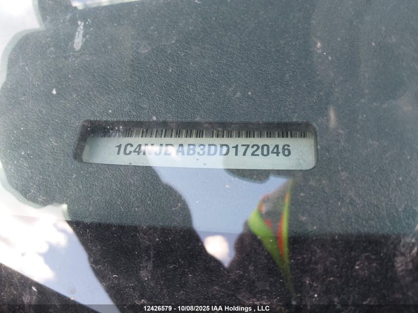 2013 Jeep Compass Sport/North VIN: 1C4NJDAB3DD172046 Lot: 12426579