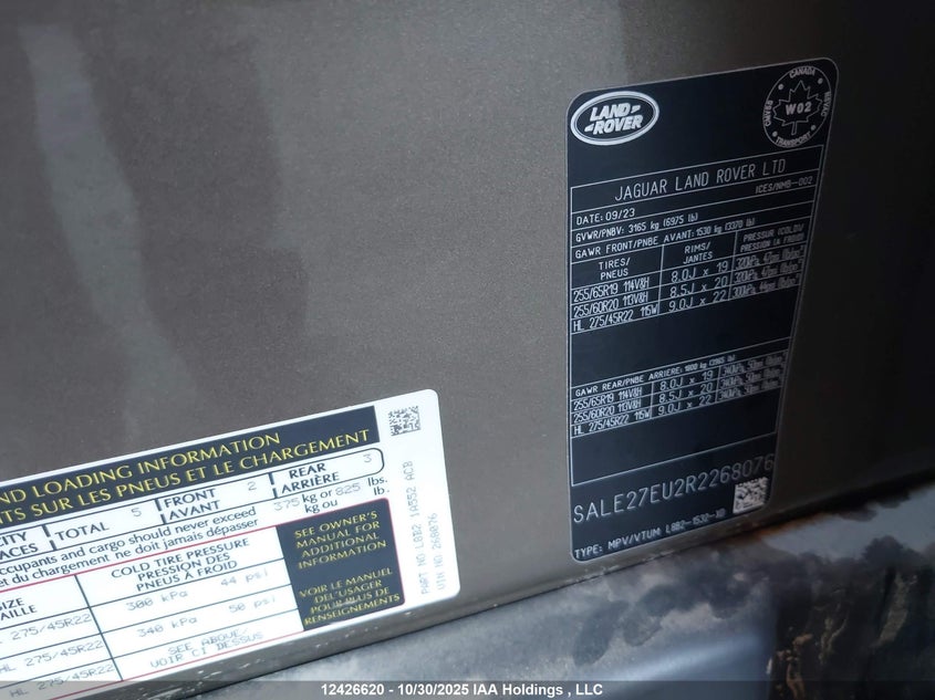 2024 Land Rover Defender 110 P400 X-Dynamic Se VIN: SALE27EU2R2268076 Lot: 12426620