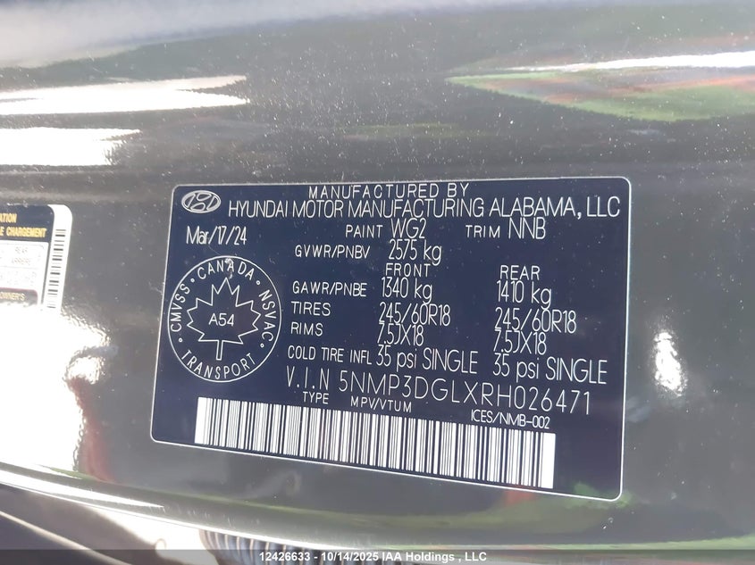 5NMP3DGLXRH026471 2024 HYUNDAI SANTA FE photo no. 18