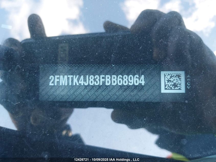 2015 Ford Edge Sel VIN: 2FMTK4J83FBB68964 Lot: 12426721