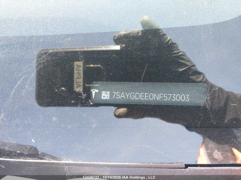 7SAYGDEE0NF573003 2022 TESLA MODEL Y photo no. 20